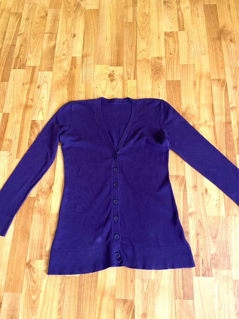 Chadwick's button front cotton knit cardigan small